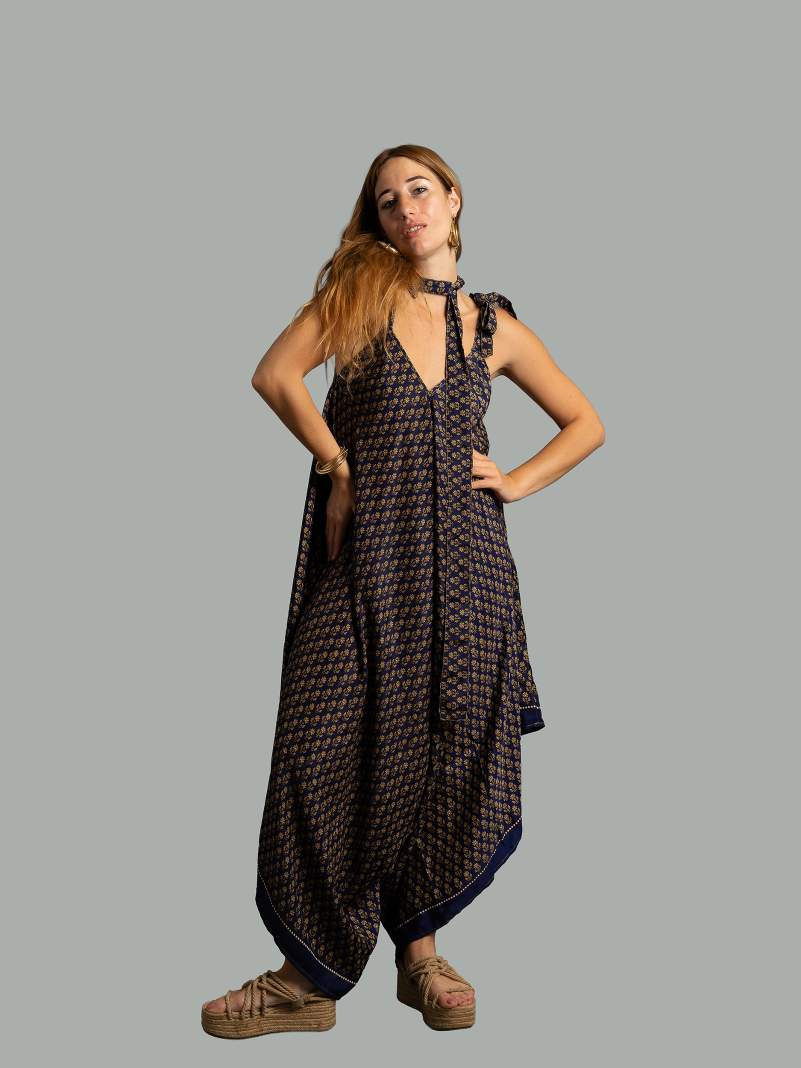 Tuta jumpsuit blu notte – Yoga