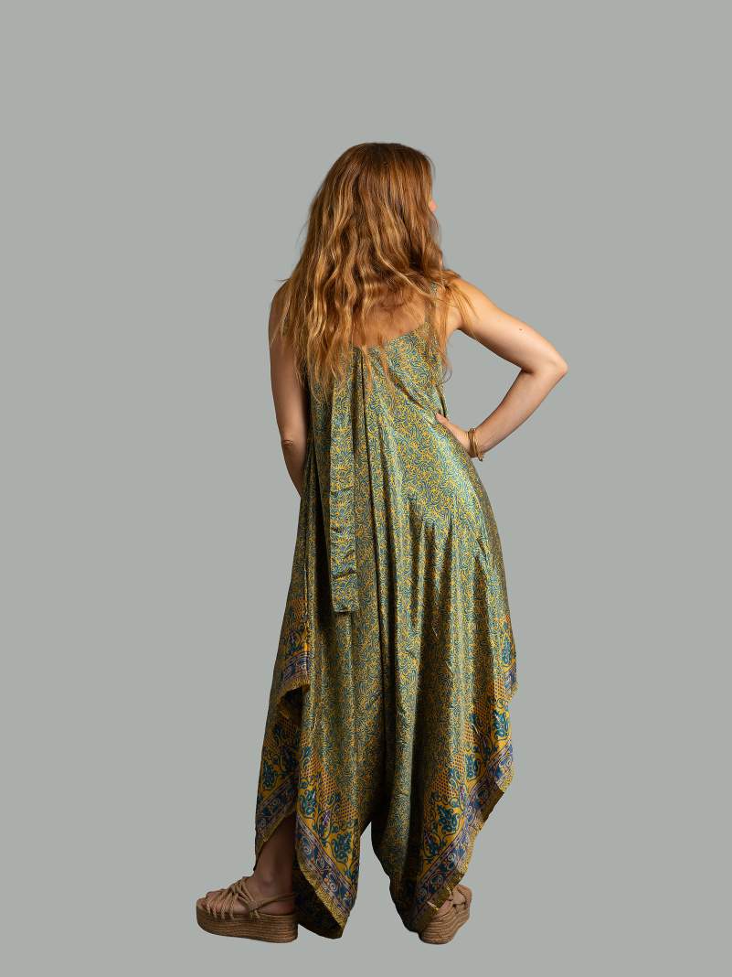 Tuta jumpsuit giallo e verde – Yoga