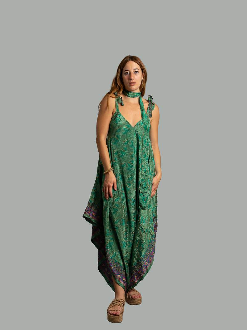 Tuta jumpsuit verde – Yoga