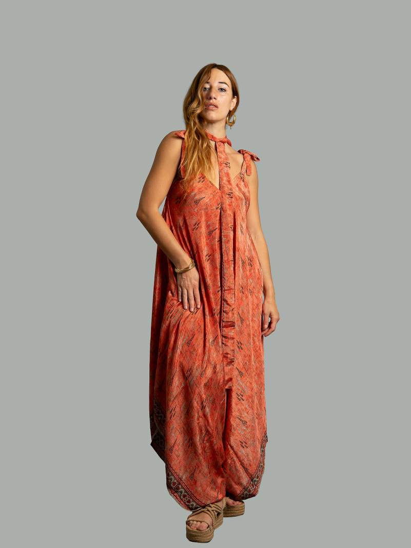 Tuta jumpsuit arancione – Yoga