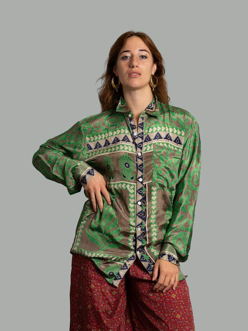 Camicia S/M verde