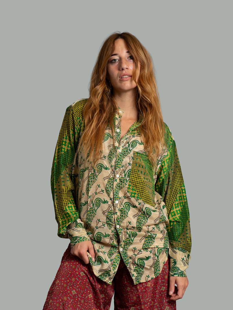 Camicia S/M verde