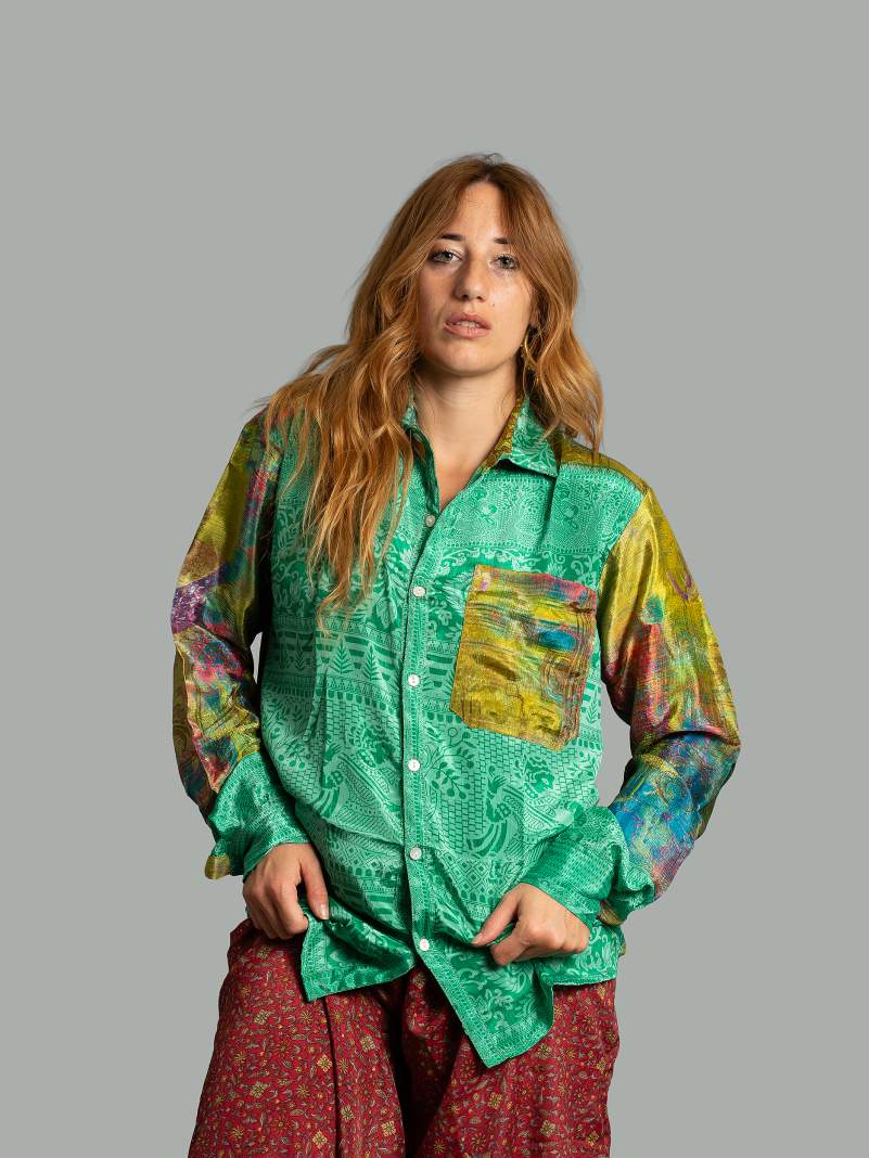 Camicia S/M verde