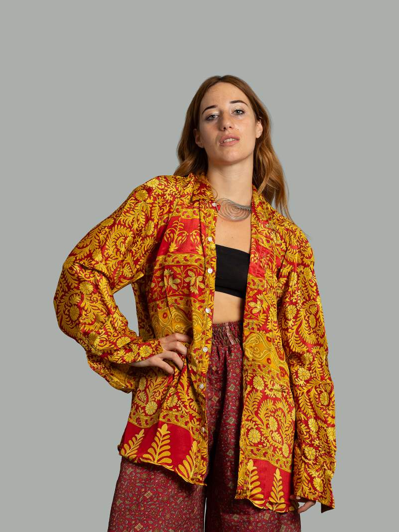 Camicia LXL giallo e rosso