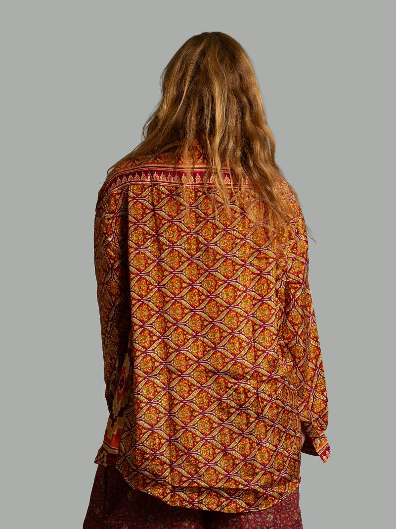Camicia LXL rosso e arancione
