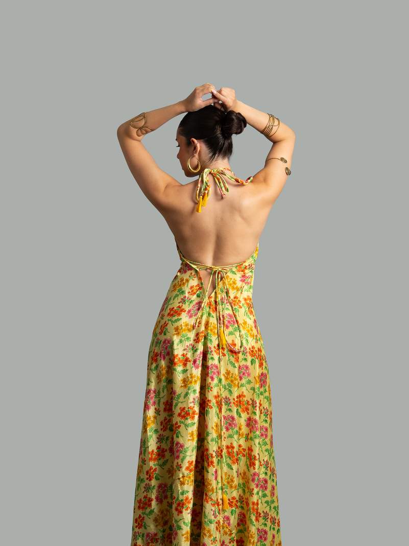 Abito etnico lungo giallo – Delhi