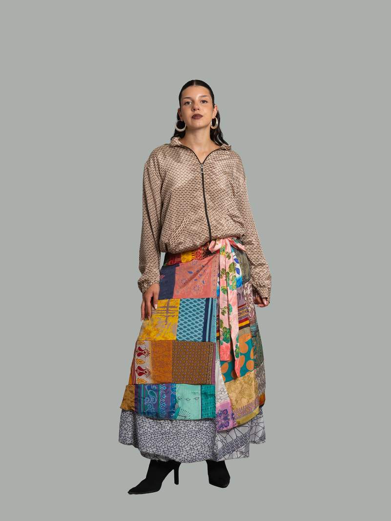 Gonna Patchwork Reversibile N.3 - Ganesh