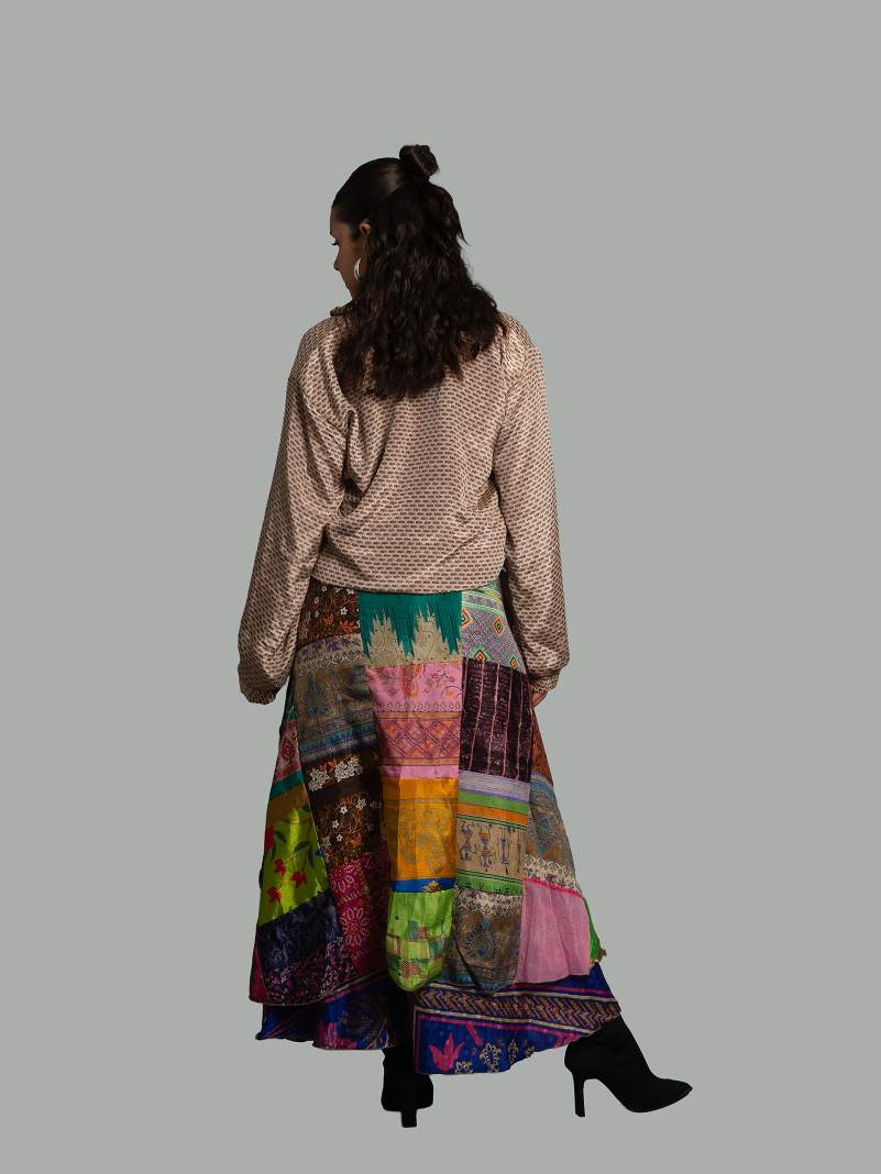 Gonna Patchwork Reversibile N.4 - Ganesh
