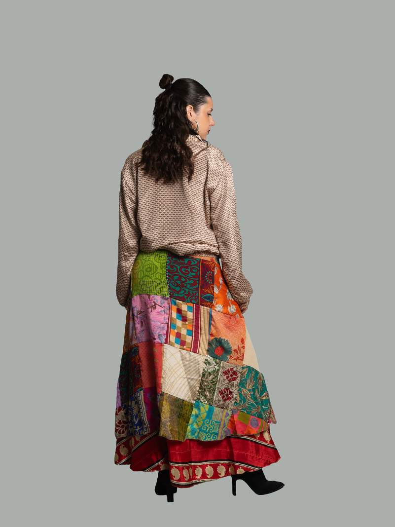Gonna Patchwork Reversibile N.12 - Ganesh