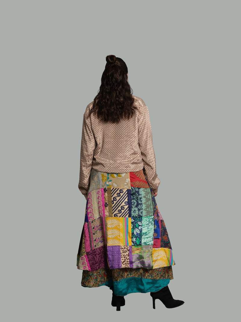 Gonna Patchwork Reversibile N.13 - Ganesh