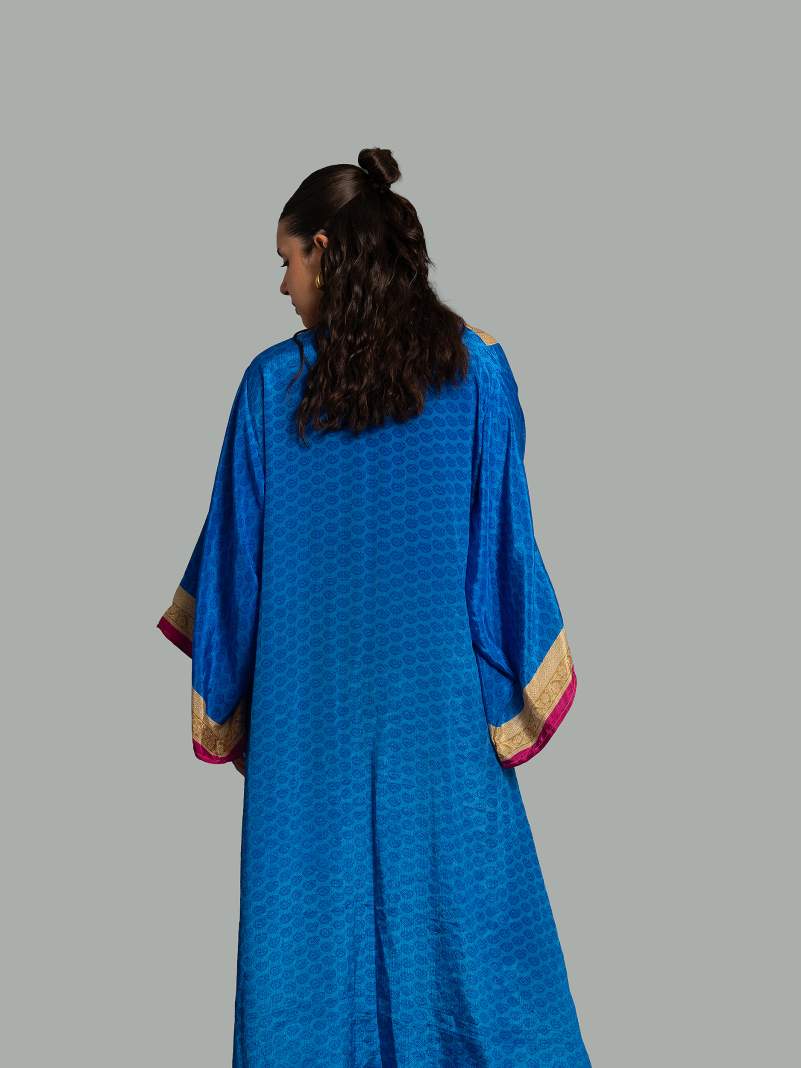 Kimono aperto azzurro - Gujarat