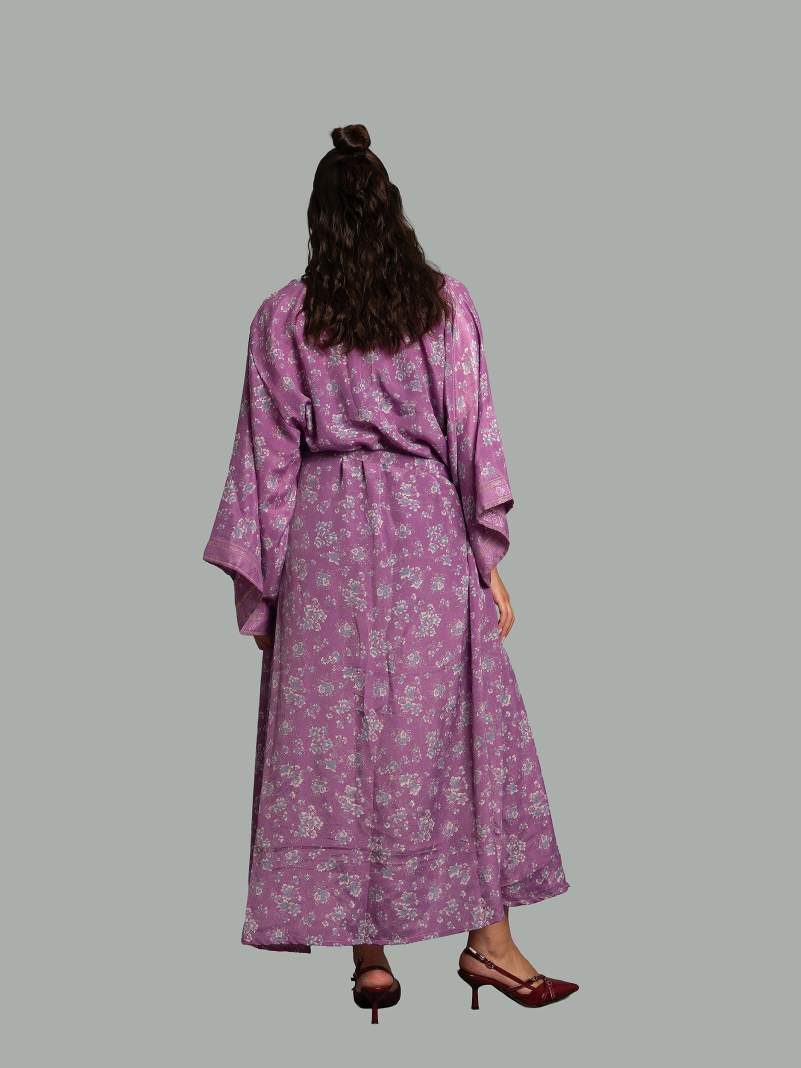 Kimono aperto lilla - Gujarat