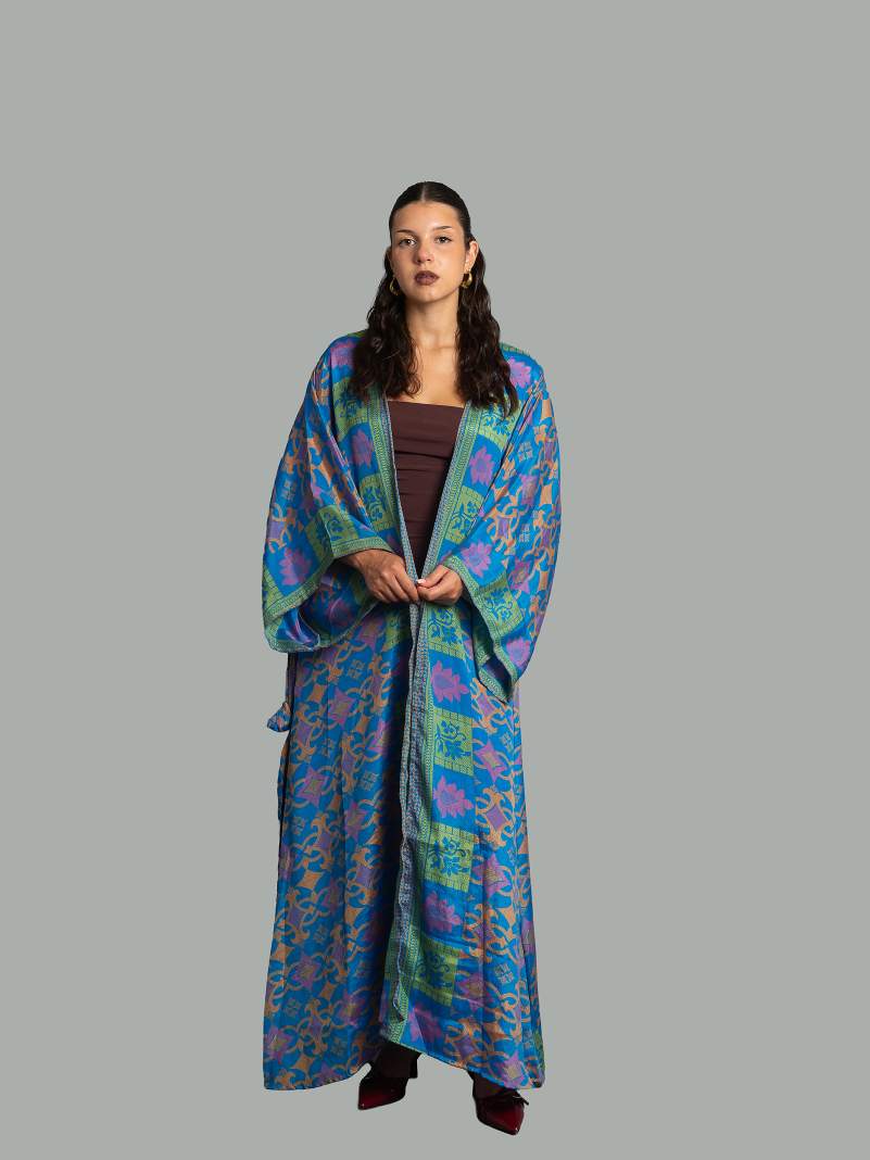 Kimono aperto  azzurro - Gujarat