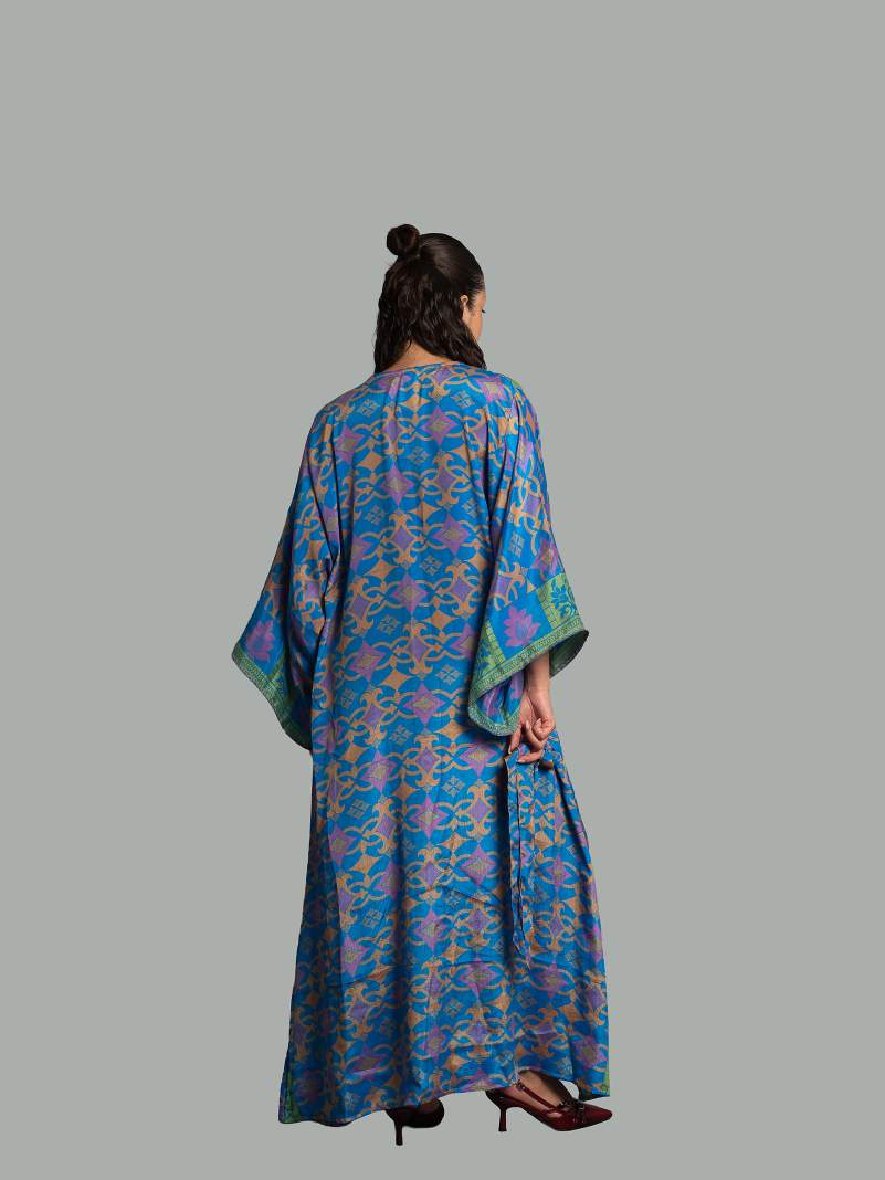 Kimono aperto  azzurro - Gujarat