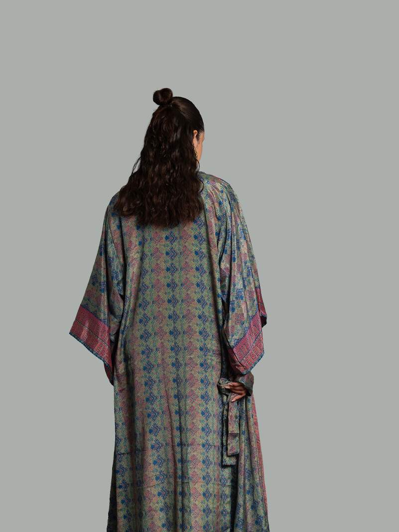 Kimono aperto blu - Gujarat