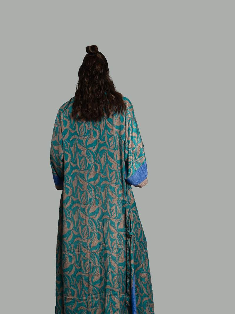 Kimono aperto azzurro - Gujarat