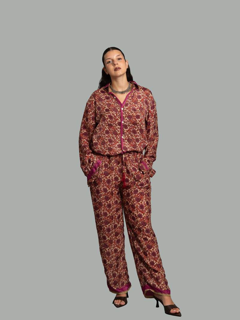 Camicia e Pantalone SM fiori rossi – Punjabi