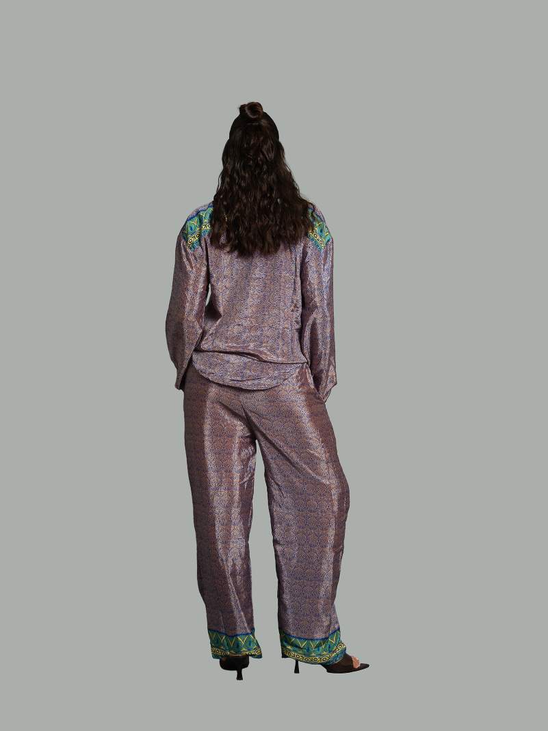 Camicia e Pantalone SM blu e arancione – Punjabi
