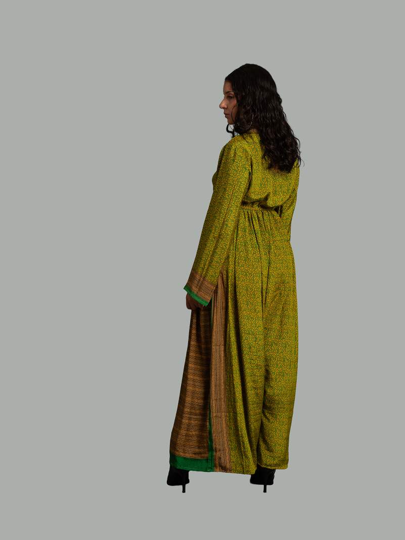 Abito Maniche lunghe verde e giallo - Orissa