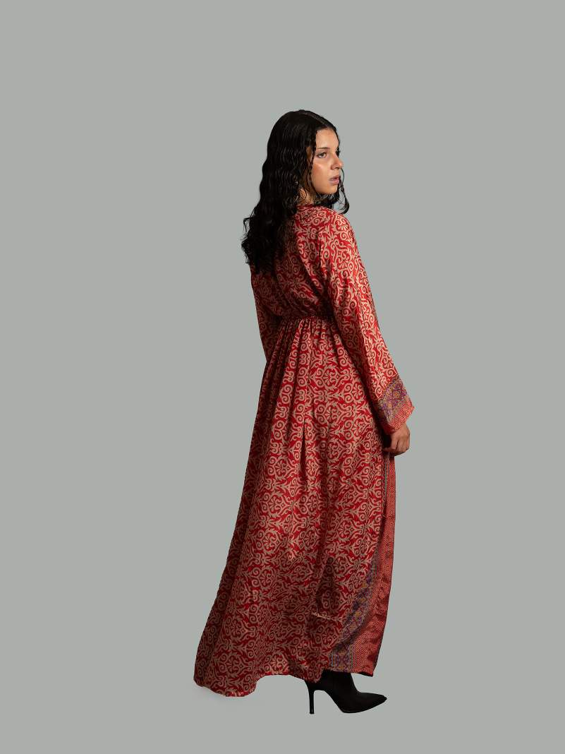 Abito Maniche lunghe rosso - Orissa