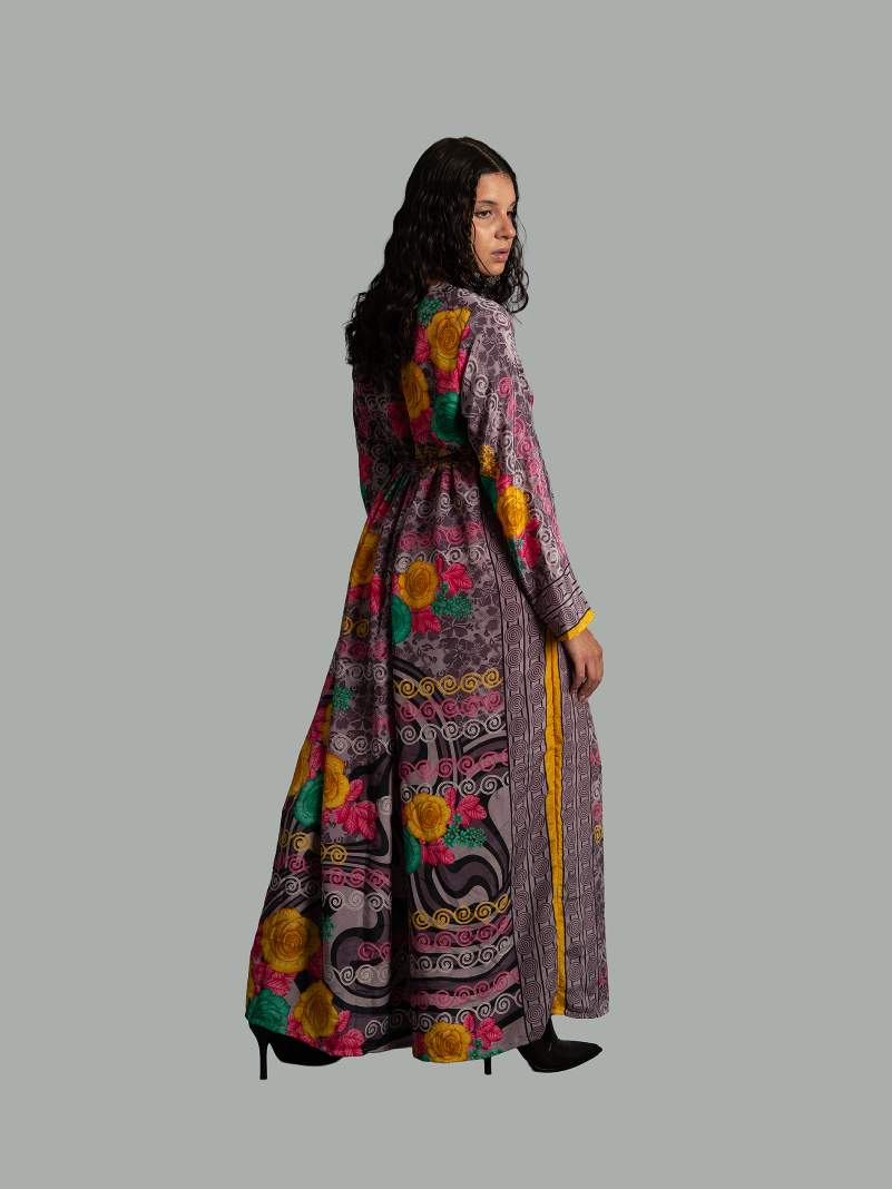 Abito Maniche lunghe fiori - Orissa