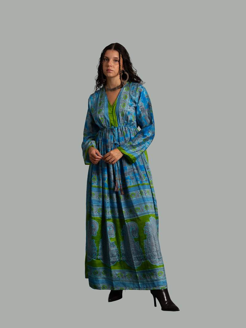 Abito Maniche lunghe azzurro - Orissa