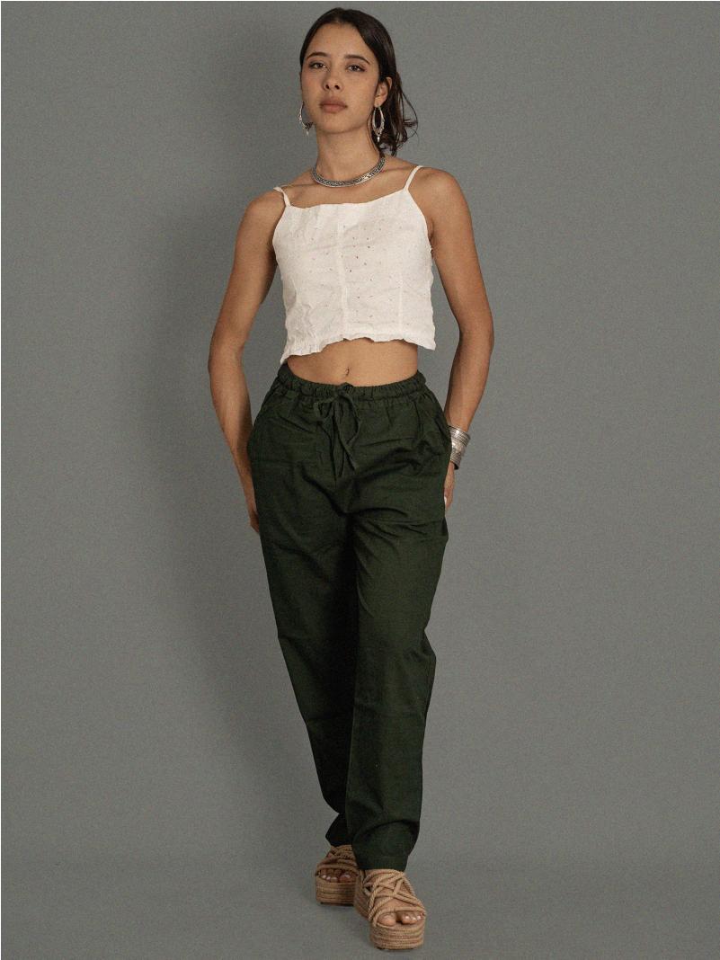 Pantalone etnico UNISEX verde - Gela