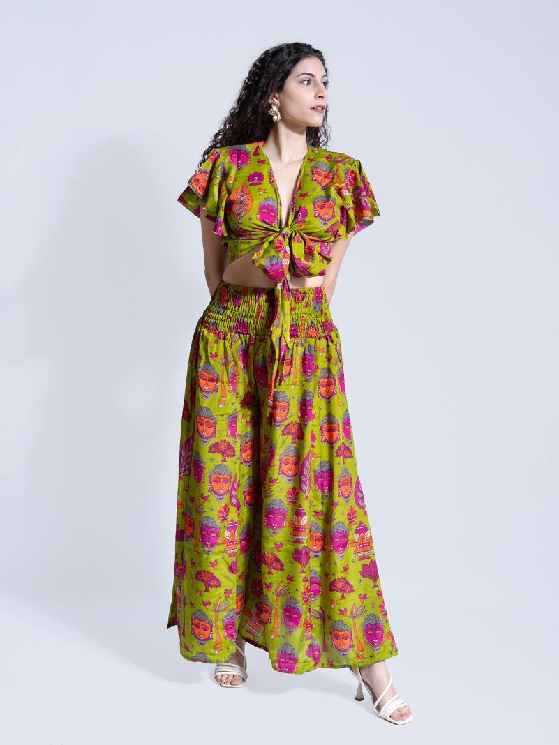 Pantalone a Palazzo LOTO Buddha Edition – Verde