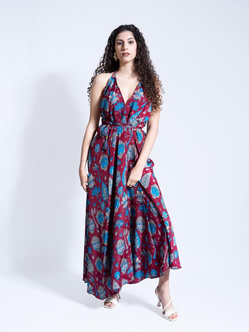 Abito Lungo DELHI Buddha Edition – Bordeaux