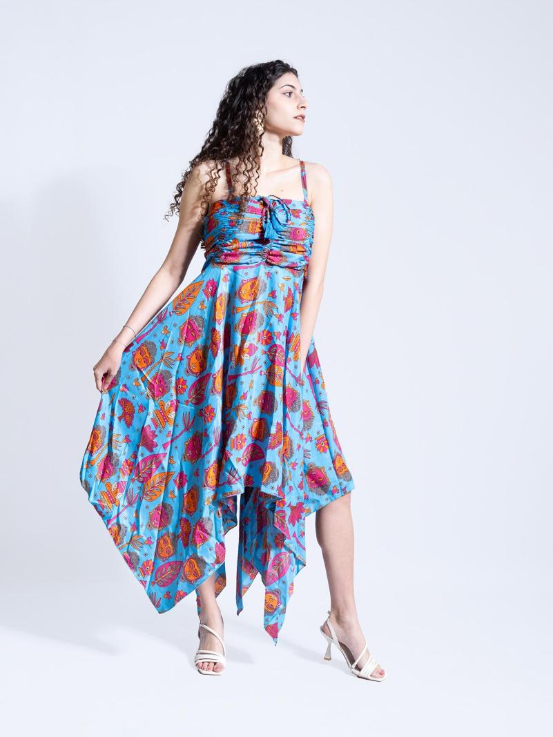 Abito con Gonna a quattro punte MANJULA Buddha Edition – Turchese