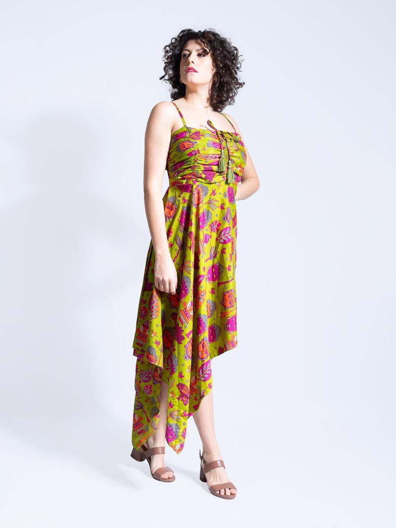 Abito con Gonna a quattro punte MANJULA Buddha Edition – Verde