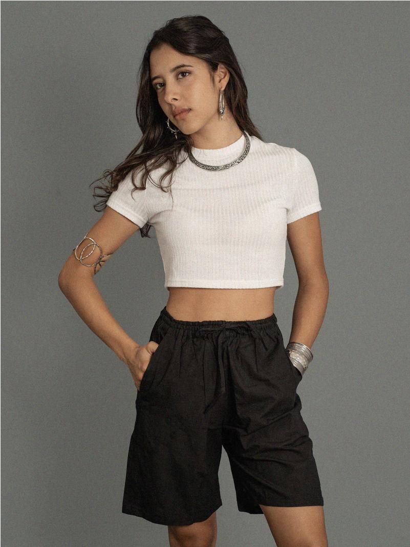 Pantaloncino in Cotone Nero – Donna – Ortigia