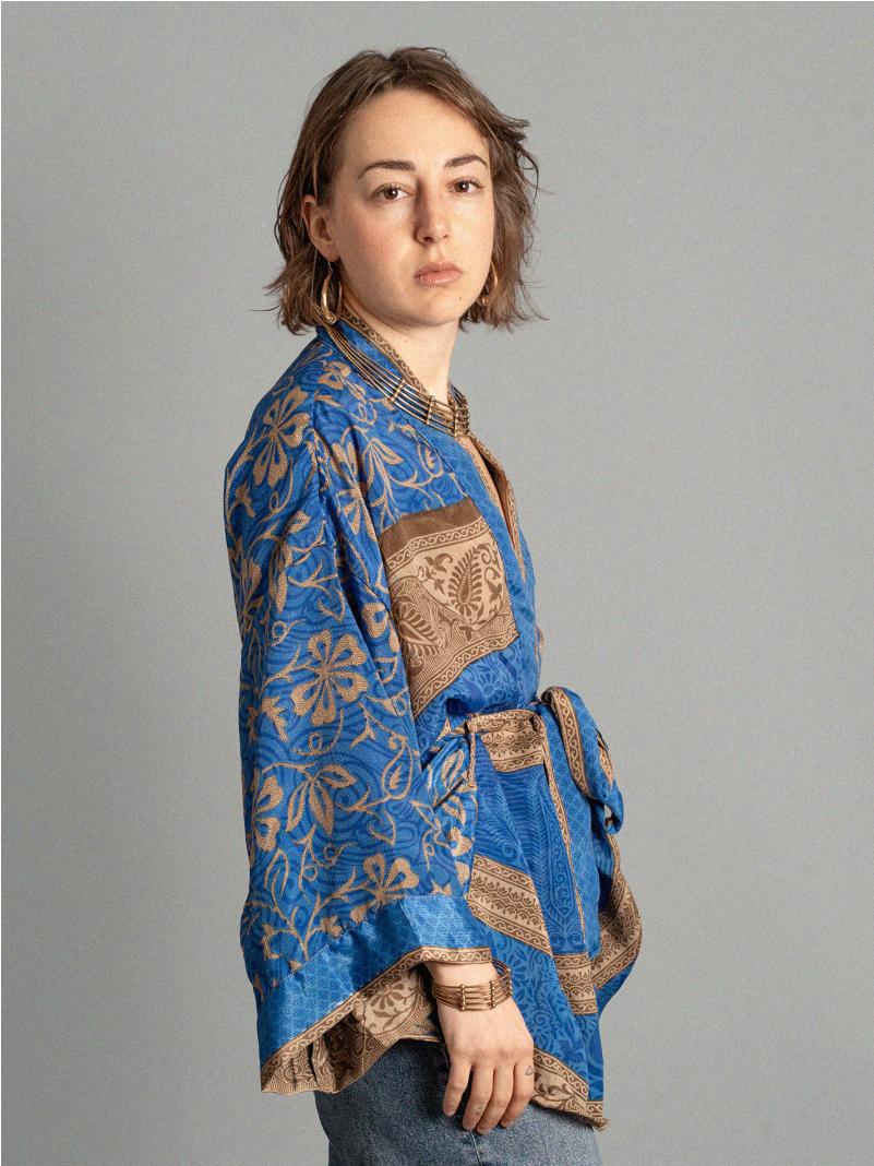 Kimono corto blu - Kerala