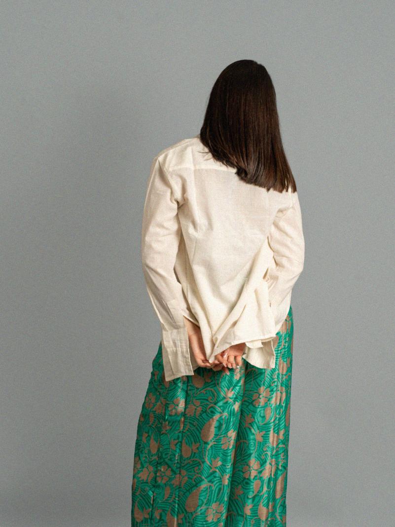 Pantalone LXL verde dettagli oro - Gurgaon