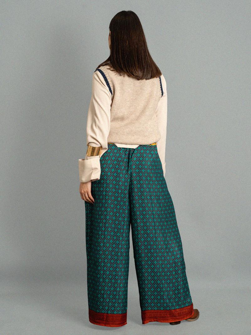 Pantalone SM verde e viola - Gurgaon