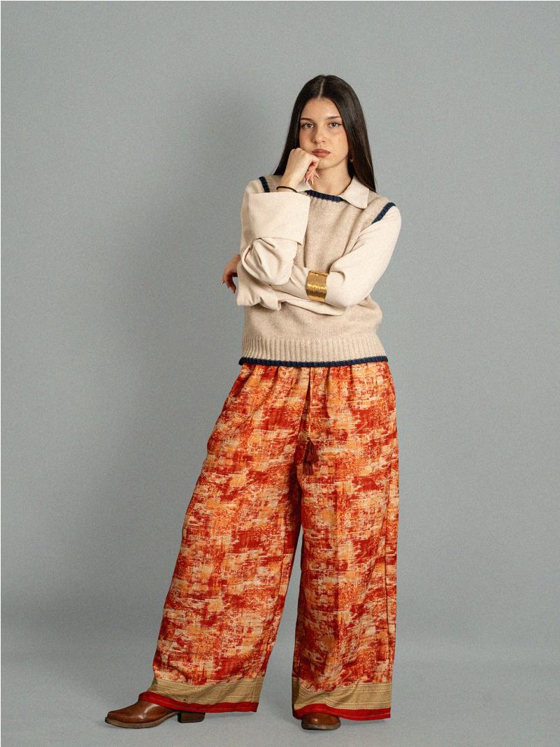 Pantalone SM sfumature rosse - Gurgaon