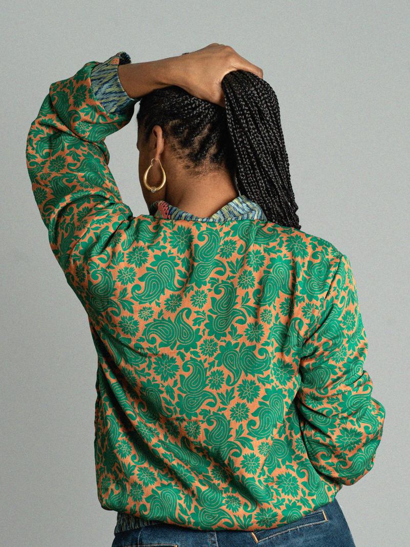 Giacca Reversibile in Sari N.2