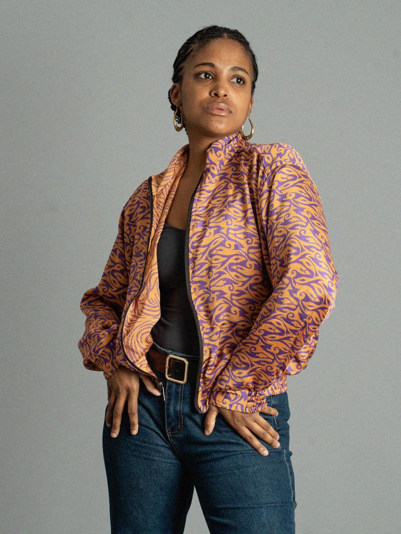 Giacca Reversibile in Sari N.4