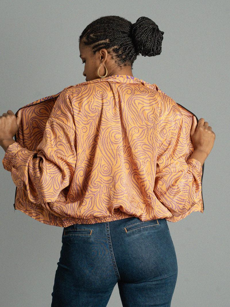 Giacca Reversibile in Sari N.4