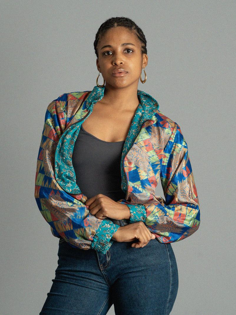 Giacca Reversibile in Sari N.7