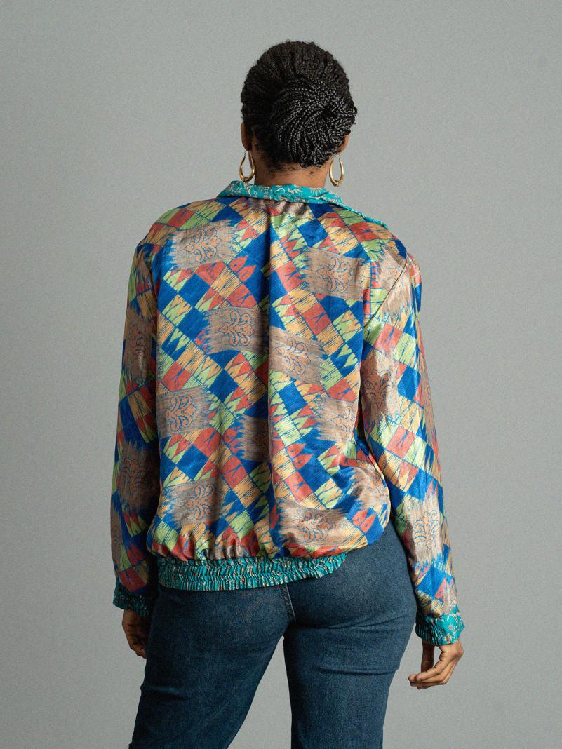 Giacca Reversibile in Sari N.7