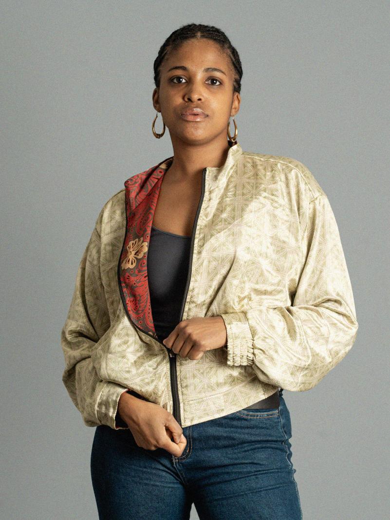 Giacca Reversibile in Sari N.8