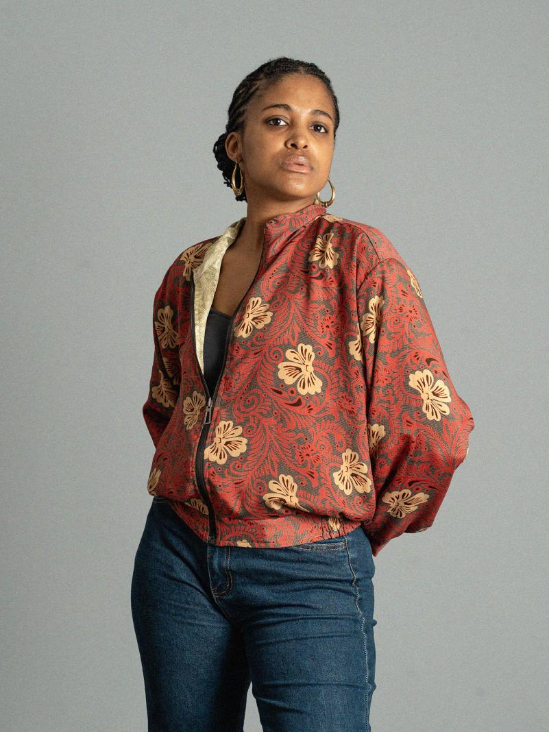 Giacca Reversibile in Sari N.8