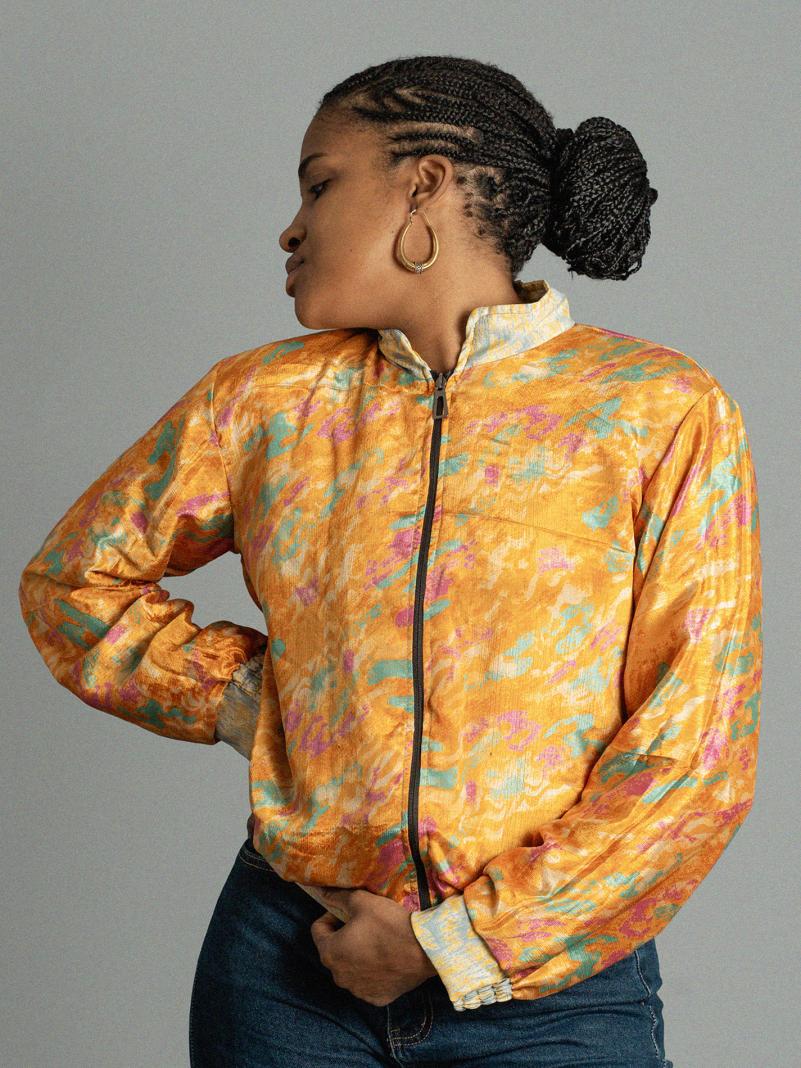 Giacca Reversibile in Sari N.10