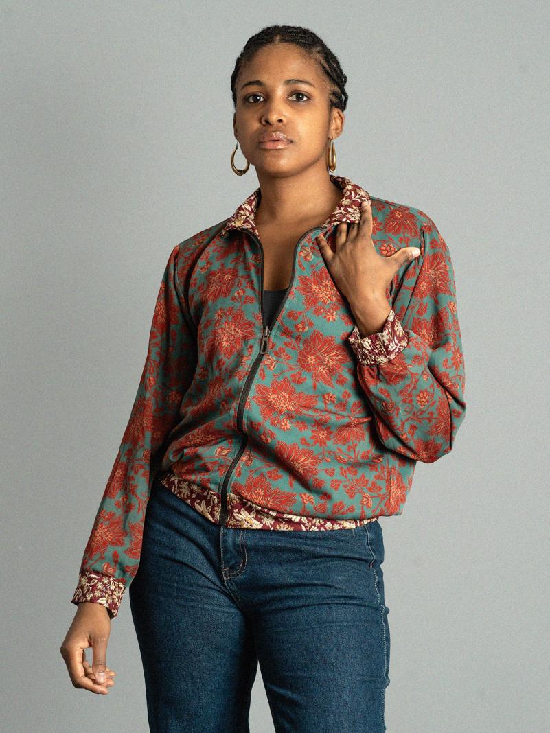 Giacca Reversibile in Sari N.15