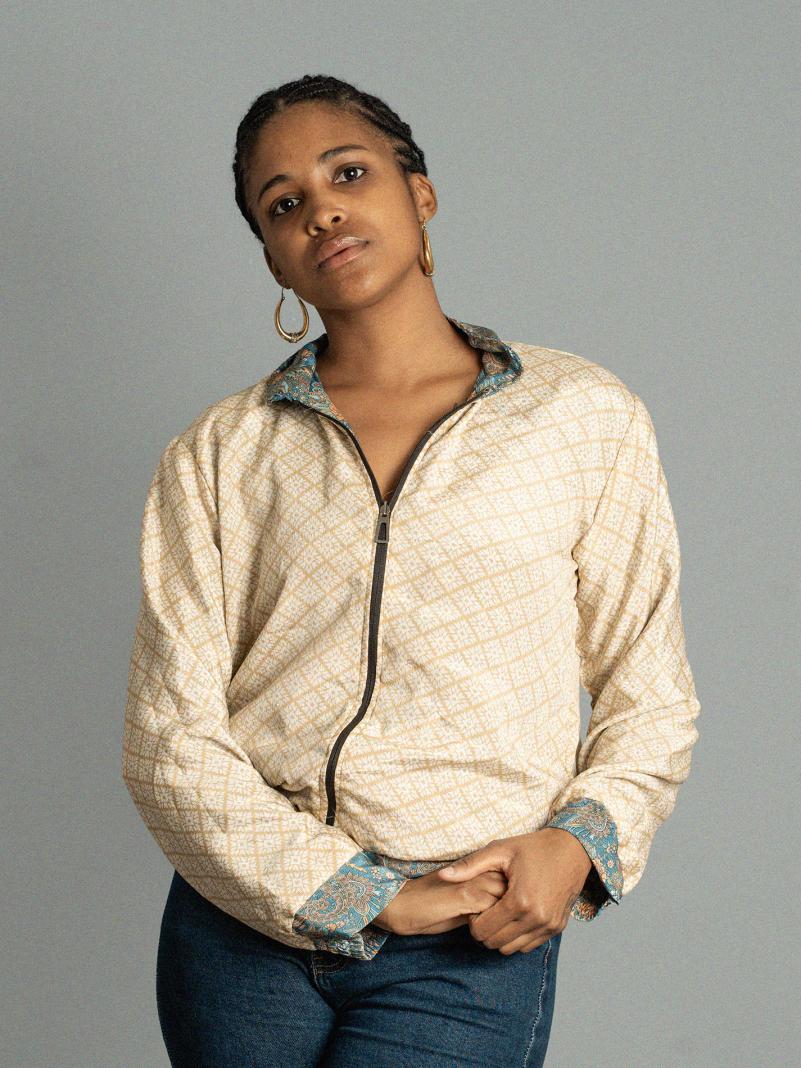 Giacca Reversibile in Sari N.16