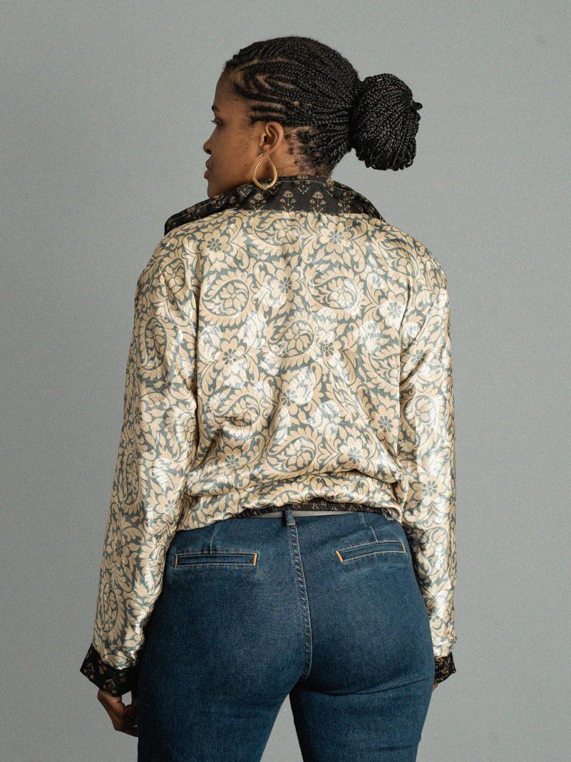 Giacca Reversibile in Sari N.17