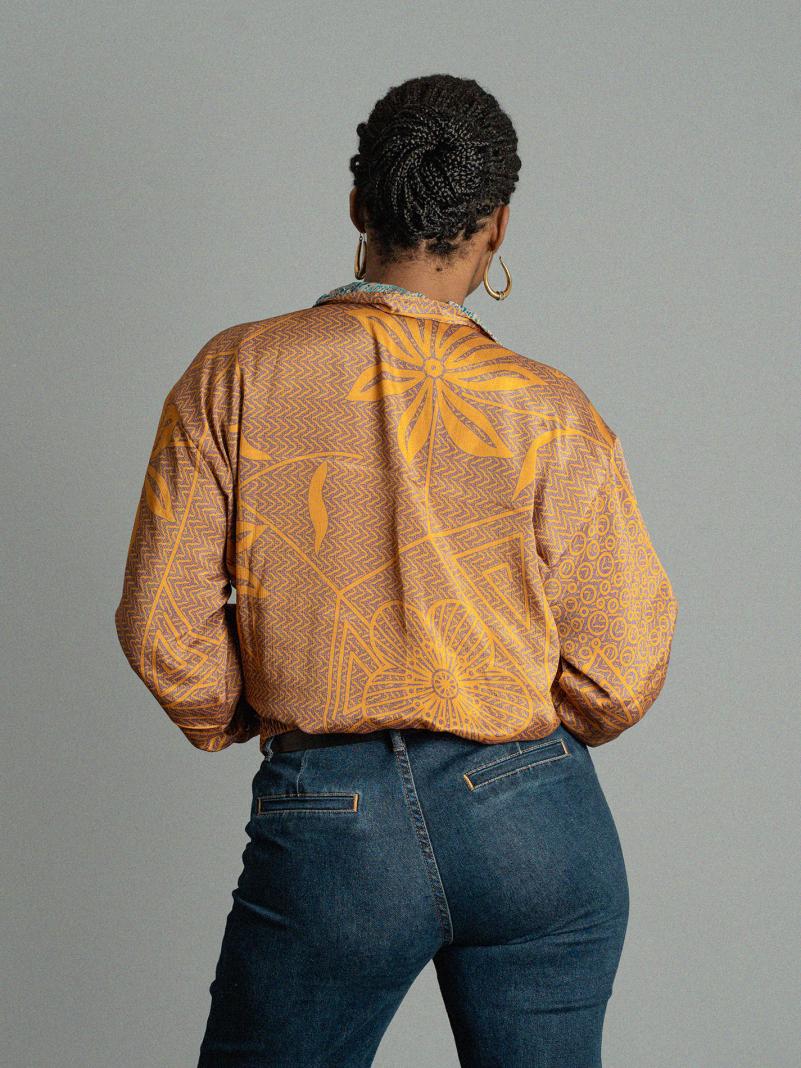 Giacca Reversibile in Sari N.19