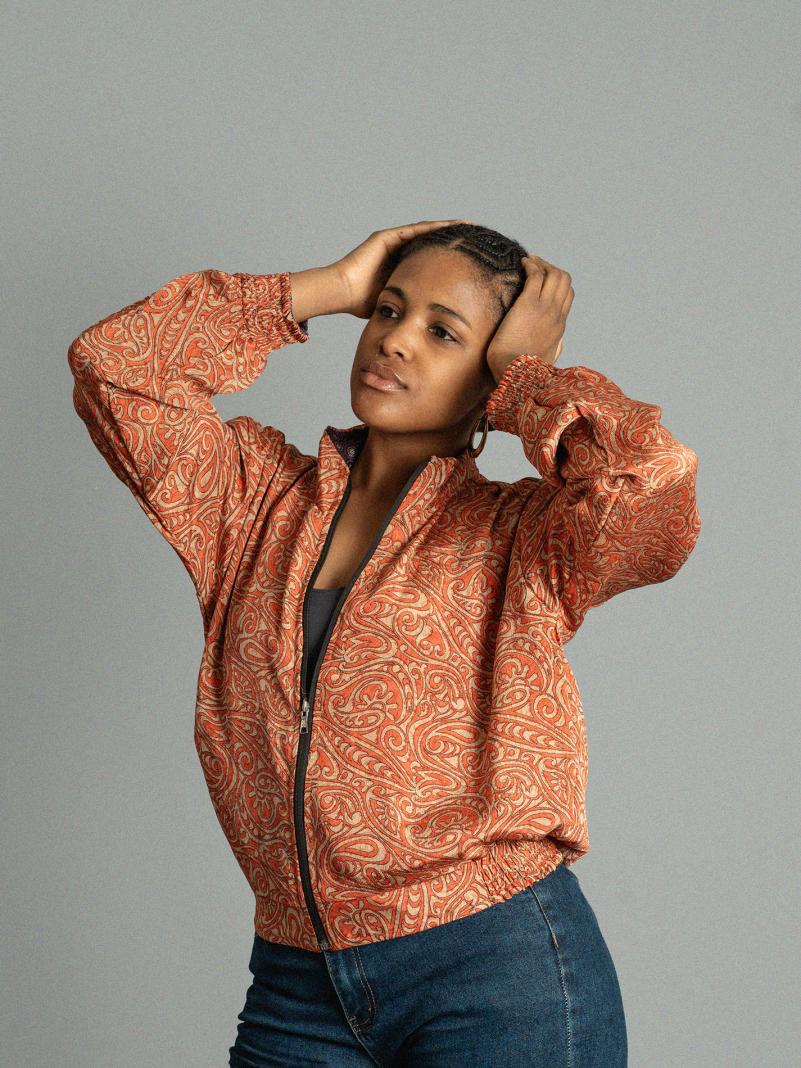 Giacca Reversibile in Sari N.20