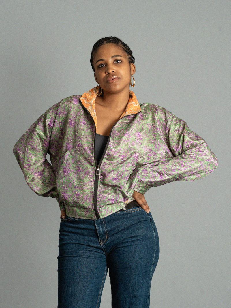 Giacca Reversibile in Sari N.22